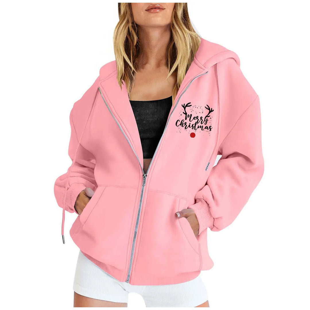 Comfy Kerst Vest met Capuchon voor Vrouwen