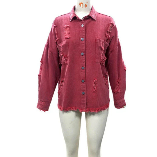 Casual Oversized Spijkerjack voor Vrouwen