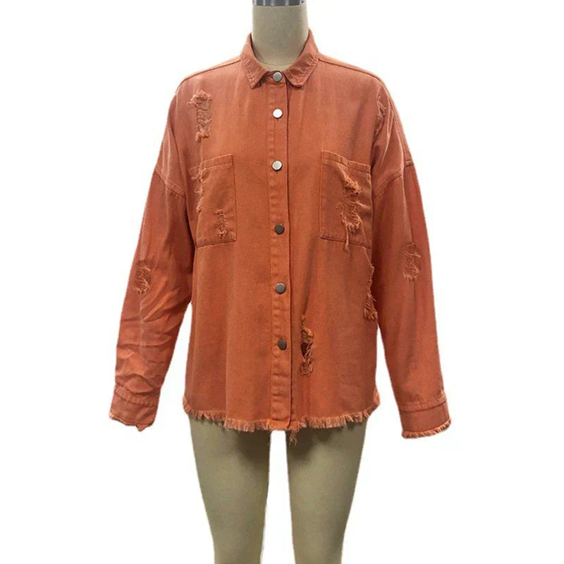 Casual Oversized Spijkerjack voor Vrouwen