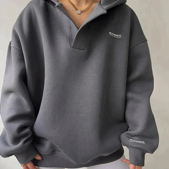 Casual Hoodie met Opstaande Kraag voor Vrouwen