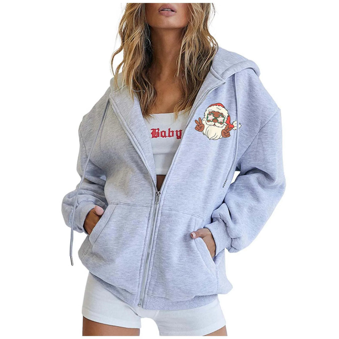 Comfy Kerst Vest met Capuchon voor Vrouwen