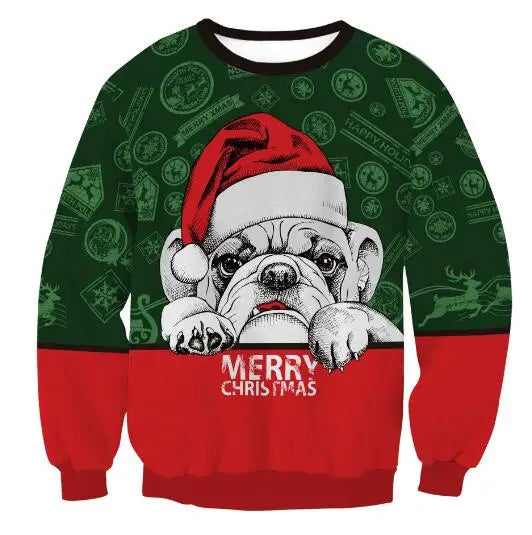 Vrolijke 3D Gedrukte Kersttrui