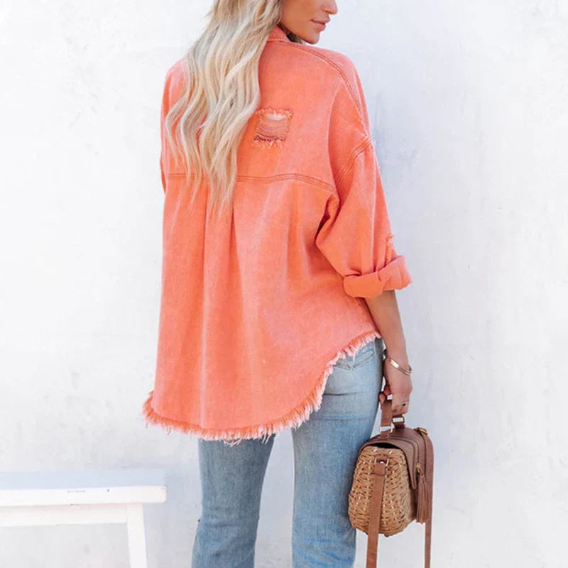 Casual Oversized Spijkerjack voor Vrouwen