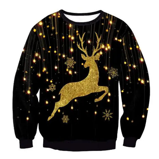Vrolijke 3D Gedrukte Kersttrui