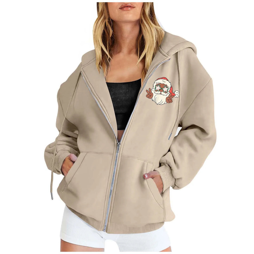 Comfy Kerst Vest met Capuchon voor Vrouwen