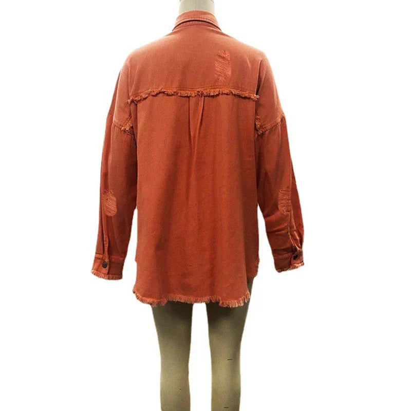 Casual Oversized Spijkerjack voor Vrouwen