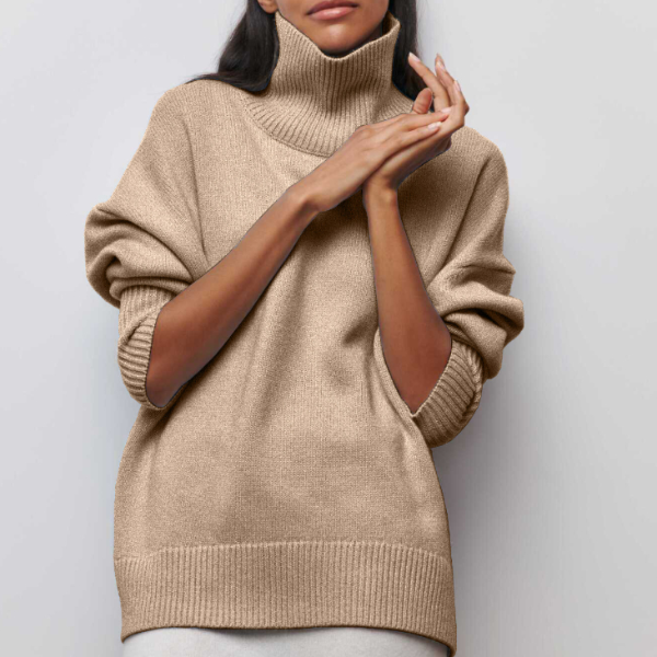 Oversized gebreide trui met col voor Vrouwen