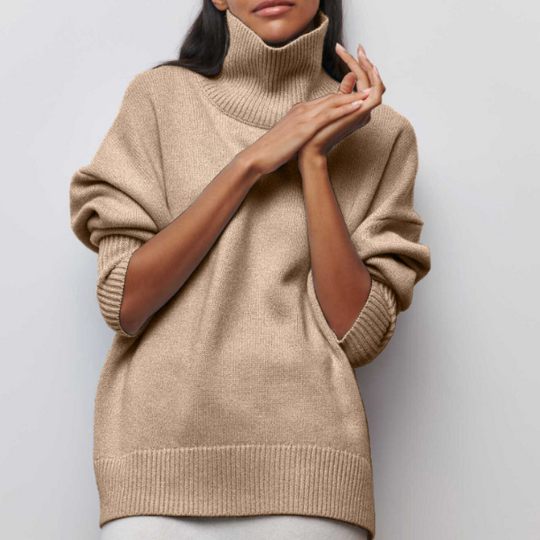Oversized gebreide trui met col voor Vrouwen