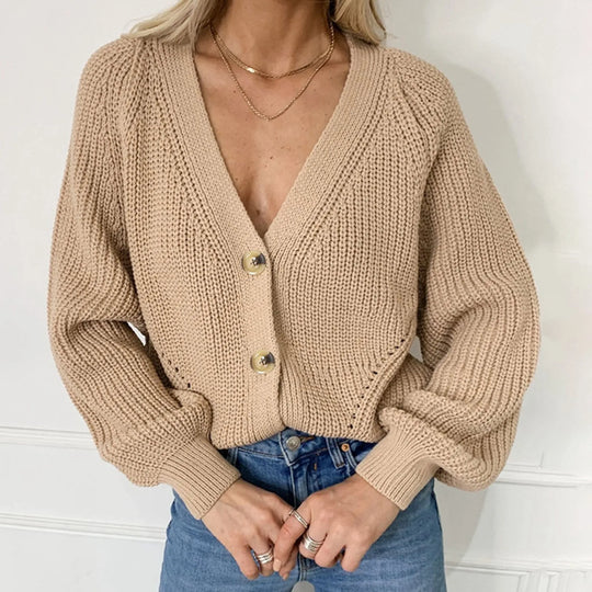 Elegant Gebreid Vest met V-Hals voor Vrouwen