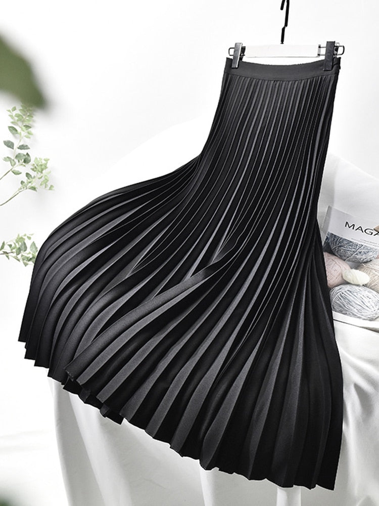 Geplooide Hoge Taille Rok voor Vrouwen