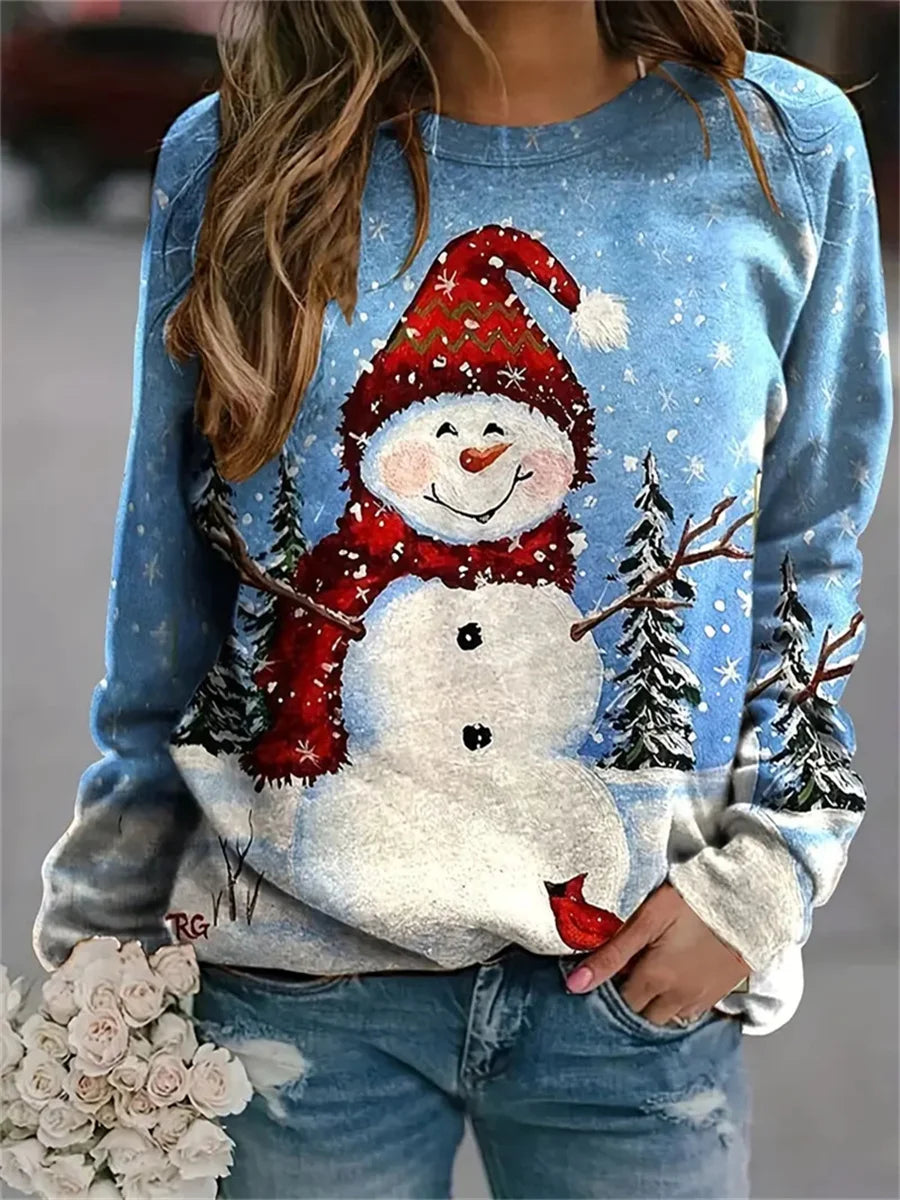 Kersttrui met Sneeuwpop voor Vrouwen