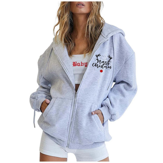 Comfy Kerst Vest met Capuchon voor Vrouwen
