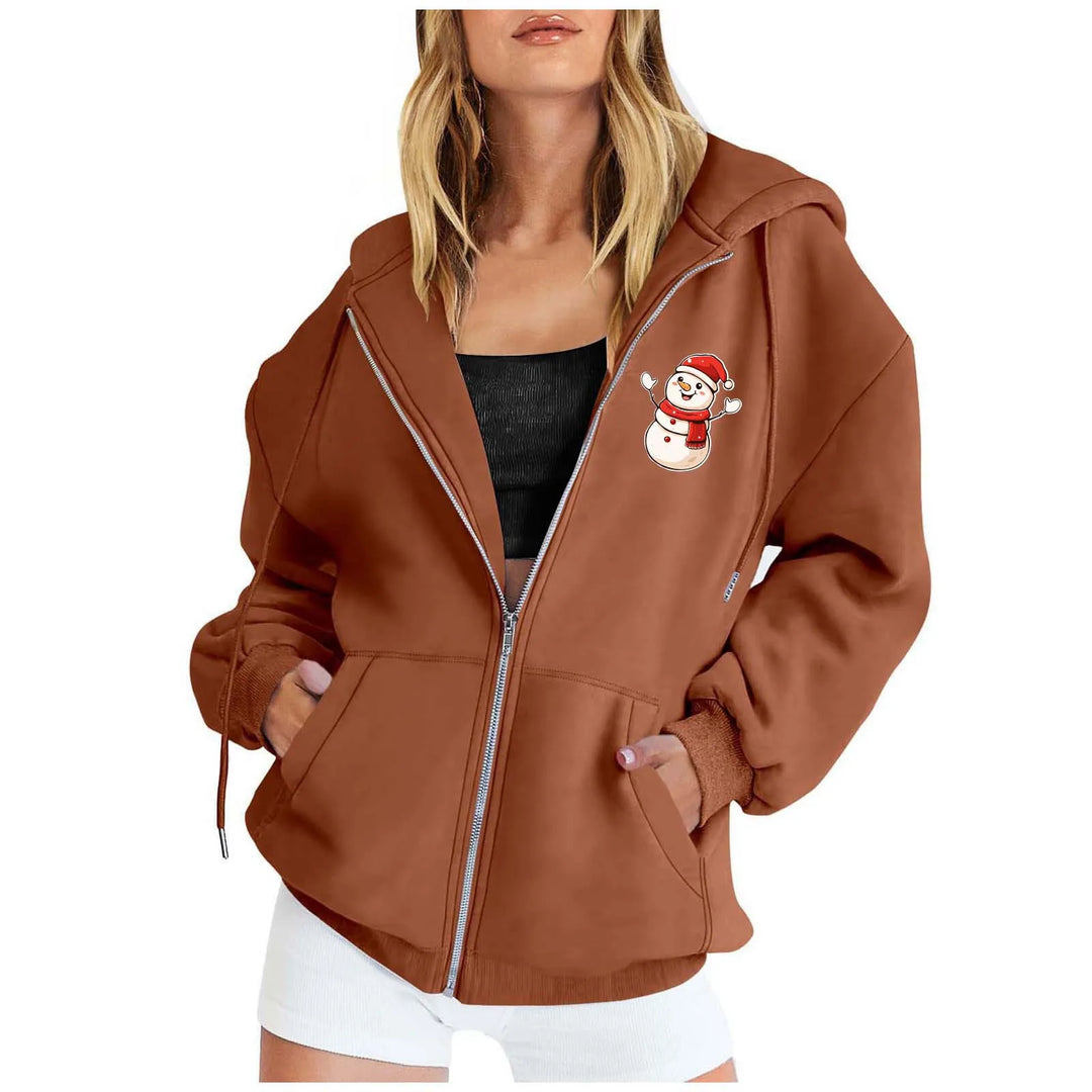 Comfy Kerst Vest met Capuchon voor Vrouwen