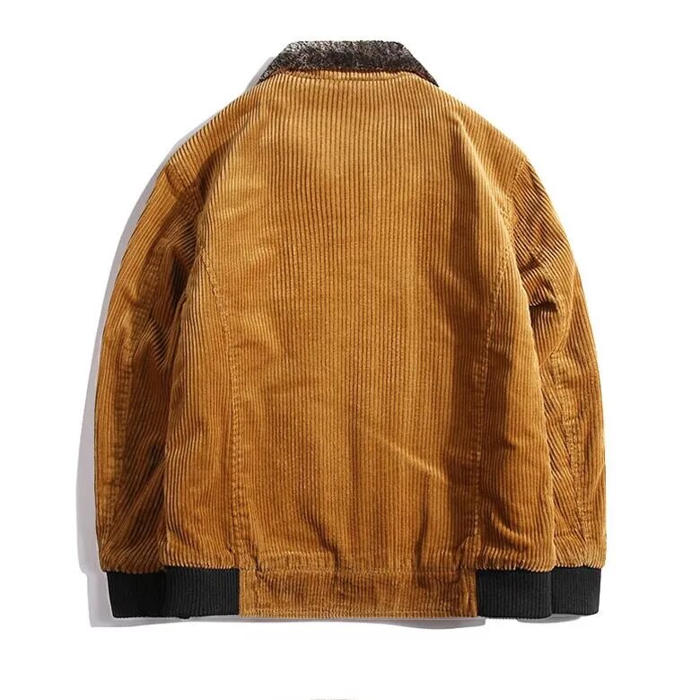 Trendy Corduroy Winterjas voor Mannen