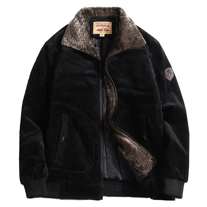 Trendy Corduroy Winterjas voor Mannen