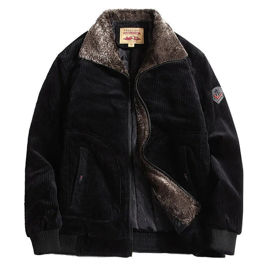 Trendy Corduroy Winterjas voor Mannen