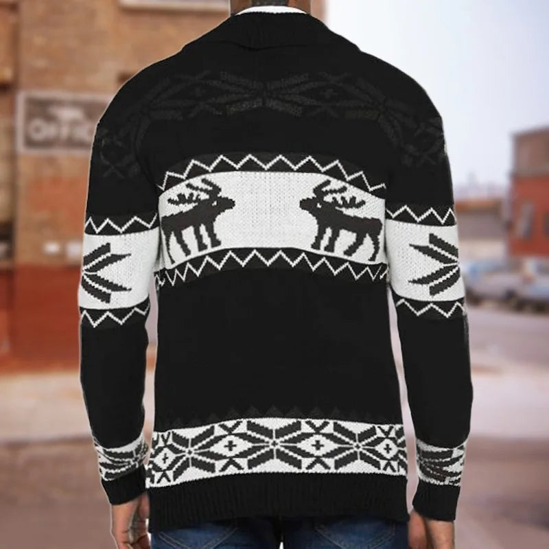Luxe Gebreide Kerst Vest voor Mannen
