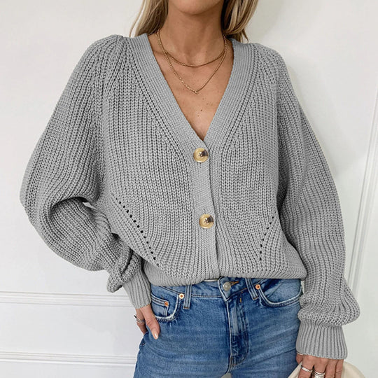 Elegant Gebreid Vest met V-Hals voor Vrouwen