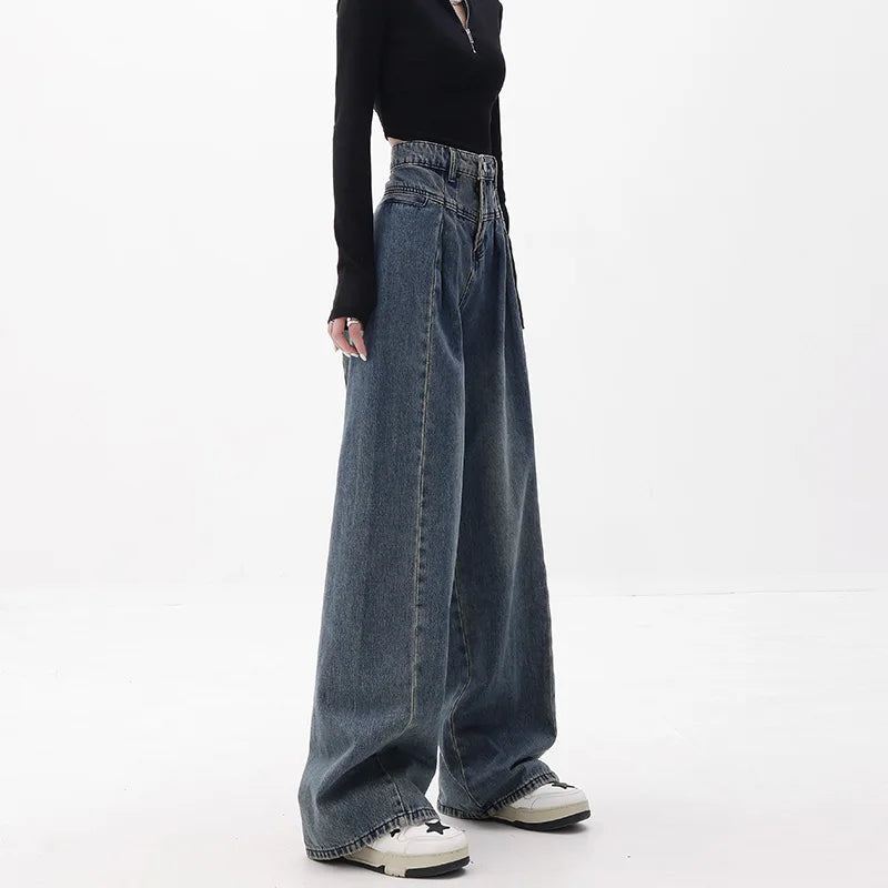 Hoge Taille Wijde Jeans voor Vrouwen