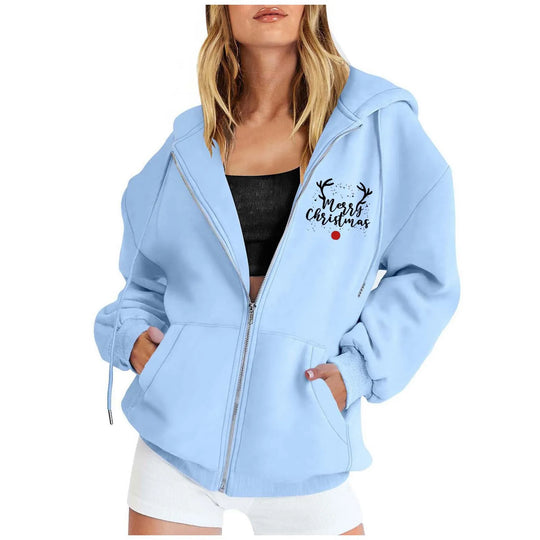 Comfy Kerst Vest met Capuchon voor Vrouwen