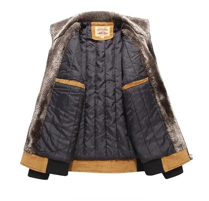 Trendy Corduroy Winterjas voor Mannen