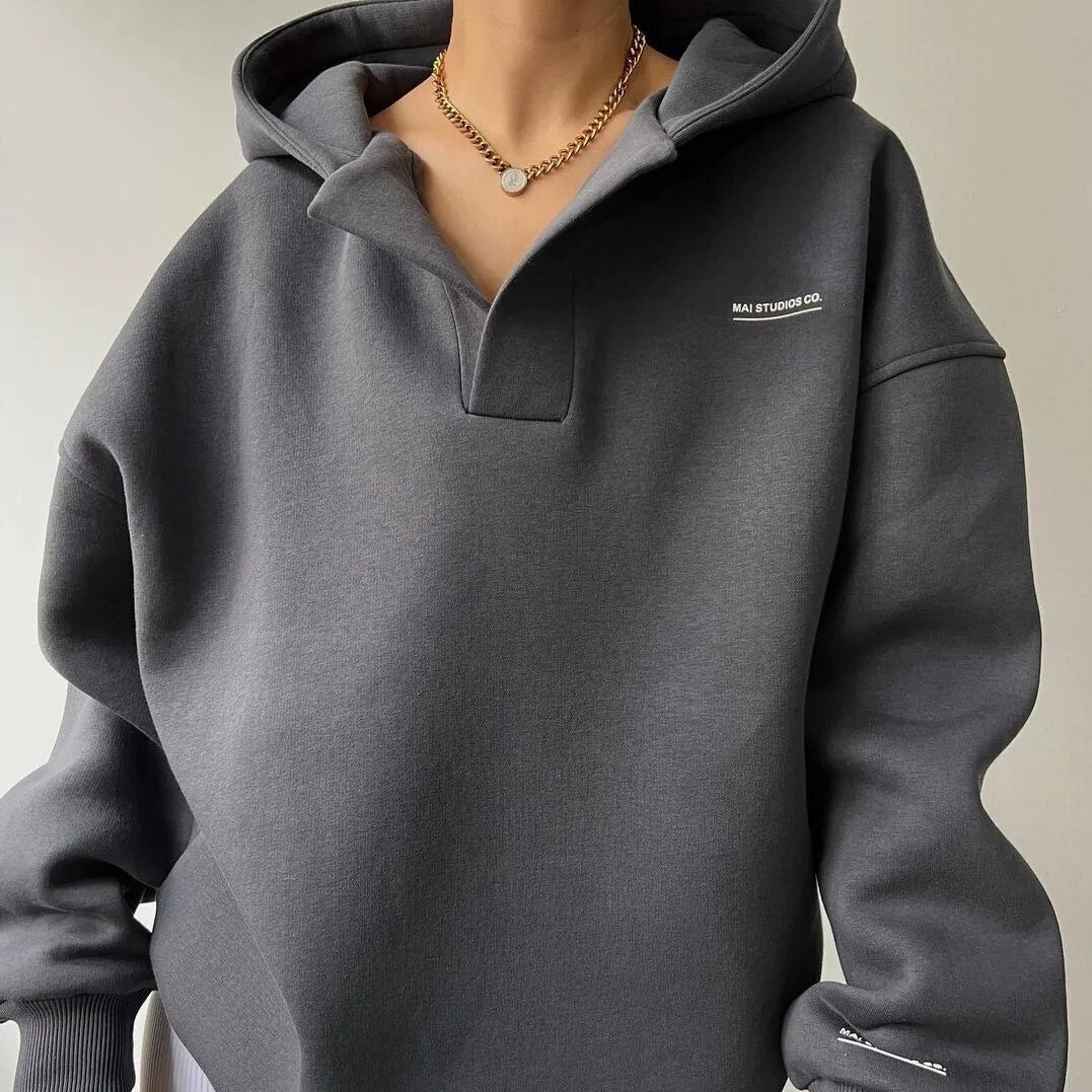 Casual Hoodie met Opstaande Kraag voor Vrouwen