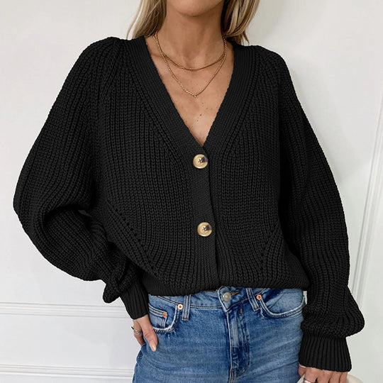 Elegant Gebreid Vest met V-Hals voor Vrouwen
