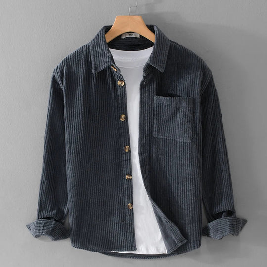 Klassiek Corduroy Overhemd met Knopen voor Mannen