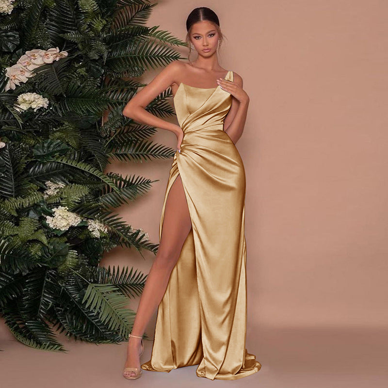 Luxe Satijnen One-Shoulder Jurk voor Vrouwen