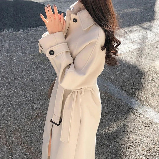 Elegante Lange Jas voor Vrouwen