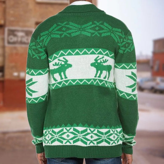 Luxe Gebreide Kerst Vest voor Mannen