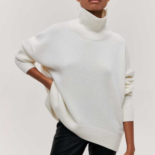 Oversized gebreide trui met col voor Vrouwen