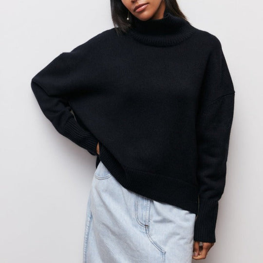 Oversized gebreide trui met col voor Vrouwen