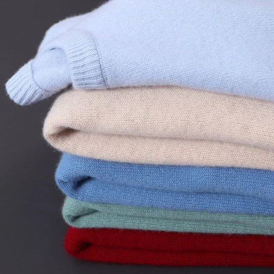 Elegante Blauwe Trui met Ronde Hals voor Mannen