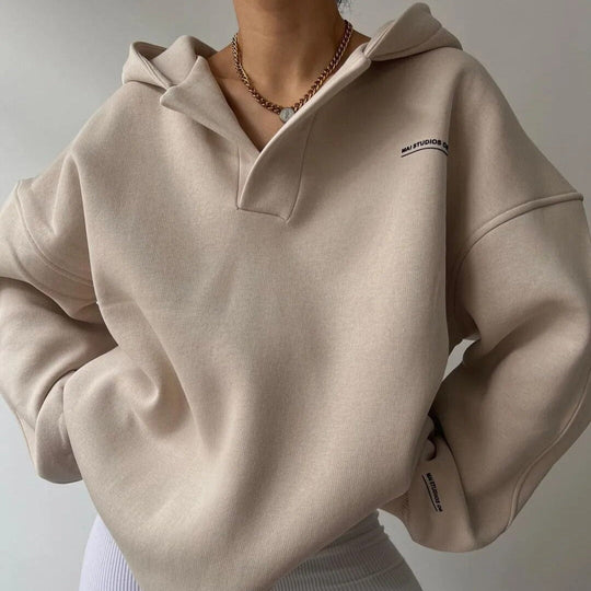 Casual Hoodie met Opstaande Kraag voor Vrouwen