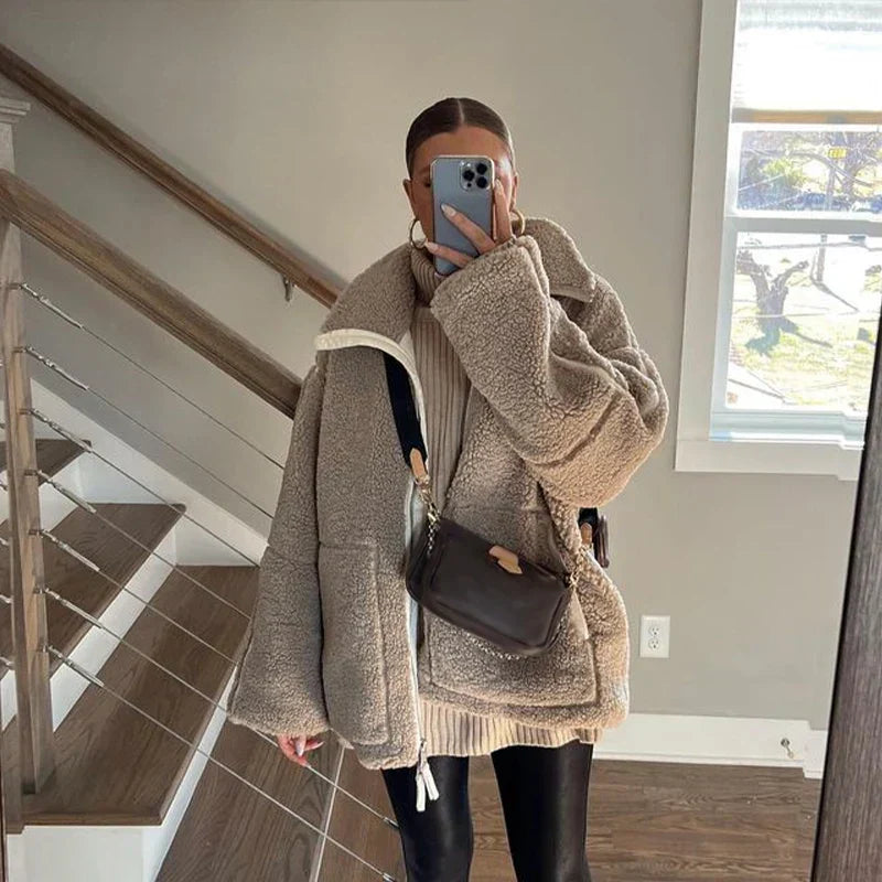 Warme Oversized Teddyjas voor Vrouwen