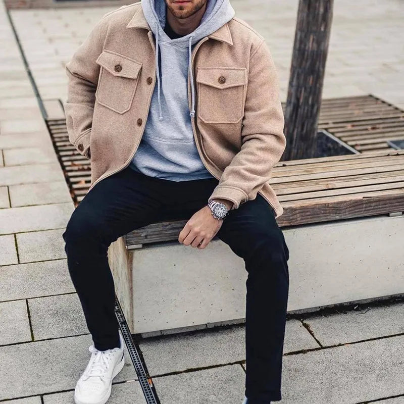 Casual Jas met Knopen voor Mannen