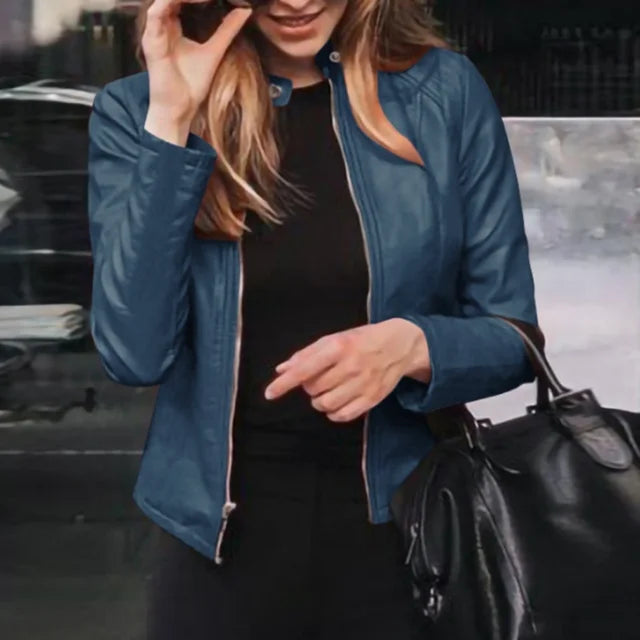 Chique Stedelijk Slim Fit Jas voor Vrouwen
