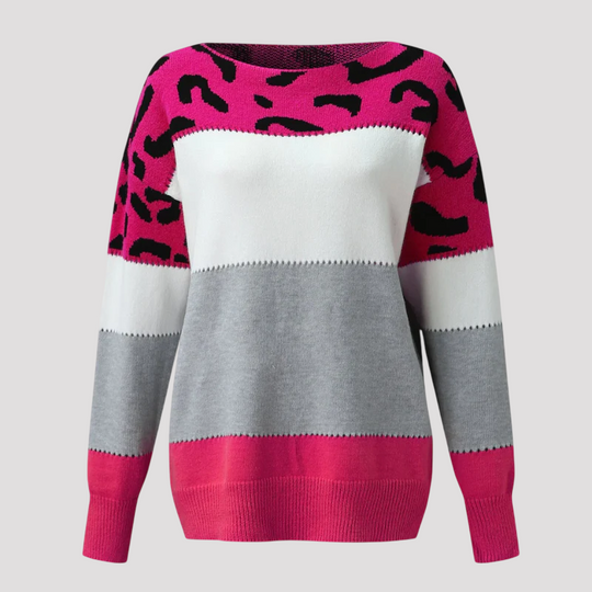 Chique Sweater met Luipaard print voor Vrouwen