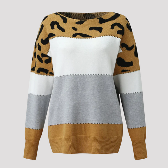 Chique Sweater met Luipaard print voor Vrouwen