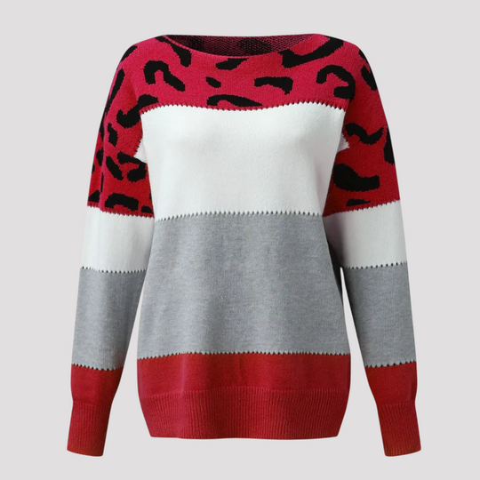 Chique Sweater met Luipaard print voor Vrouwen
