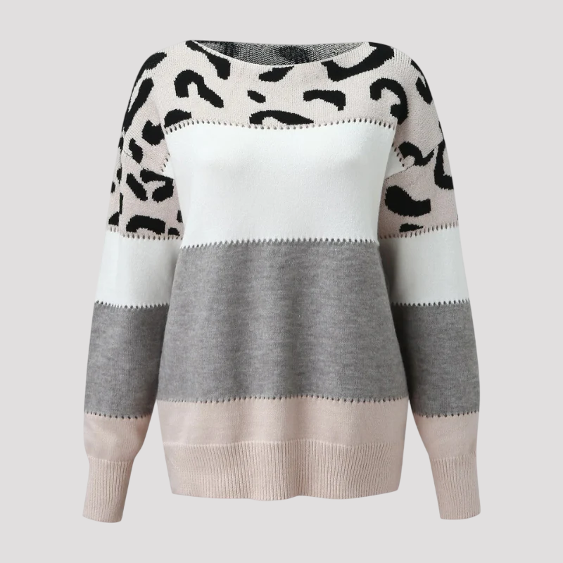 Chique Sweater met Luipaard print voor Vrouwen