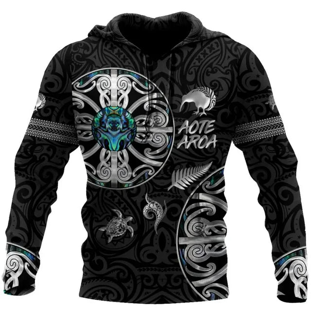 Viking Hoodie met 3D-print voor Mannen