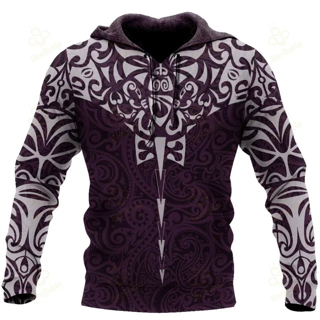 Viking Hoodie met 3D-print voor Mannen