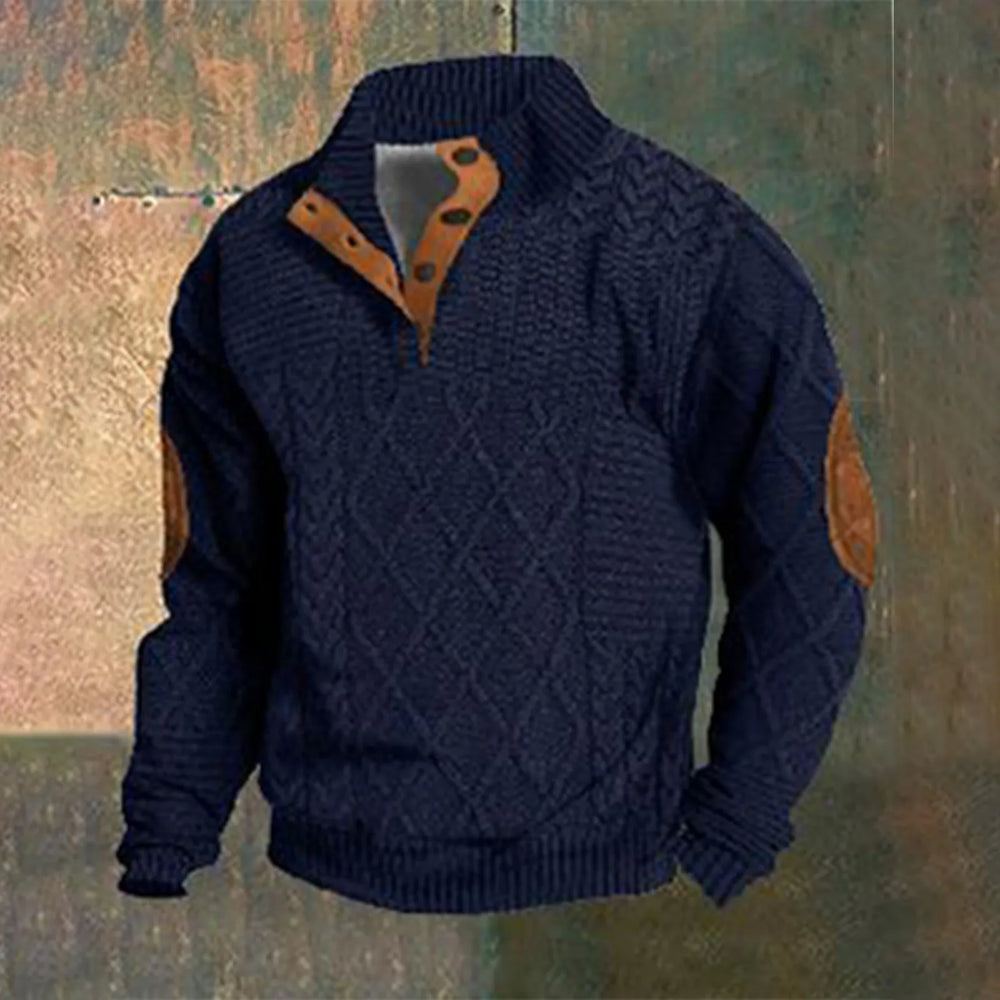 Casual Retro Kasjmier Trui voor Mannen