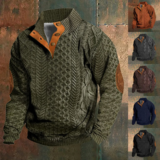 Casual Retro Kasjmier Trui voor Mannen