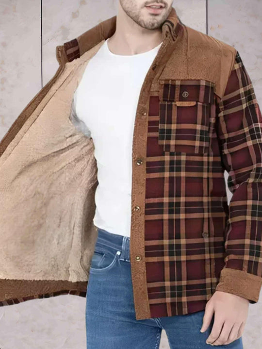 Geruite Jas met Fleece Voering voor Mannen
