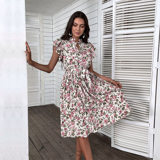 Prachtige en Elegante Bloemenjurk voor Vrouwen