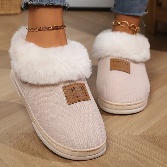 Warme Pantoffels met Imitatiebont voor Vrouwen