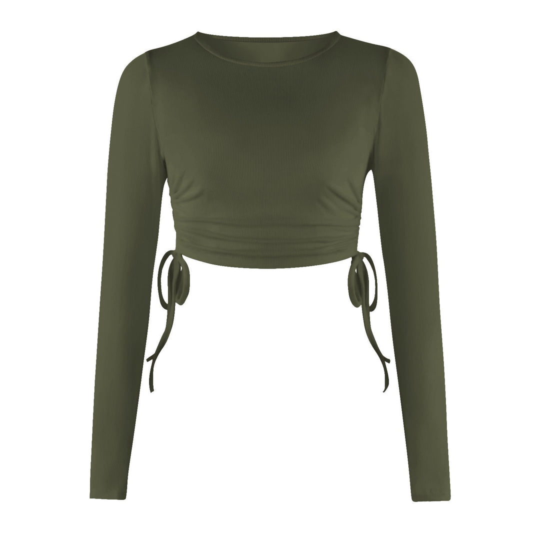 Top met Lange Mouwen en Geknoopt T-Shirt voor Vrouwen